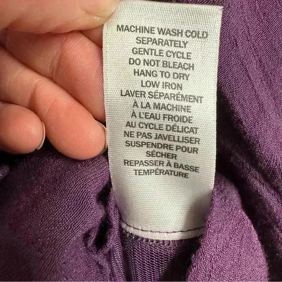 Northern  Reflections Blouse Lace Flowy Purple Size Large - Picture 11 of 16